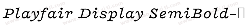 Playfair Display SemiBold字体转换